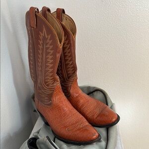 Tony Lama Vintage Brown Leather Cowboy Boots
